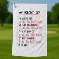 Be The Best Mom Life Routine Golf Towel thumb 1