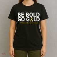 Be The Gold Childhood Cancer Awareness T-Shirt thumb 4