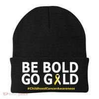 Be The Gold Childhood Cancer Awareness Beanie thumb 0