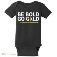 Be The Gold Childhood Cancer Awareness Baby Bodysuit thumb 0