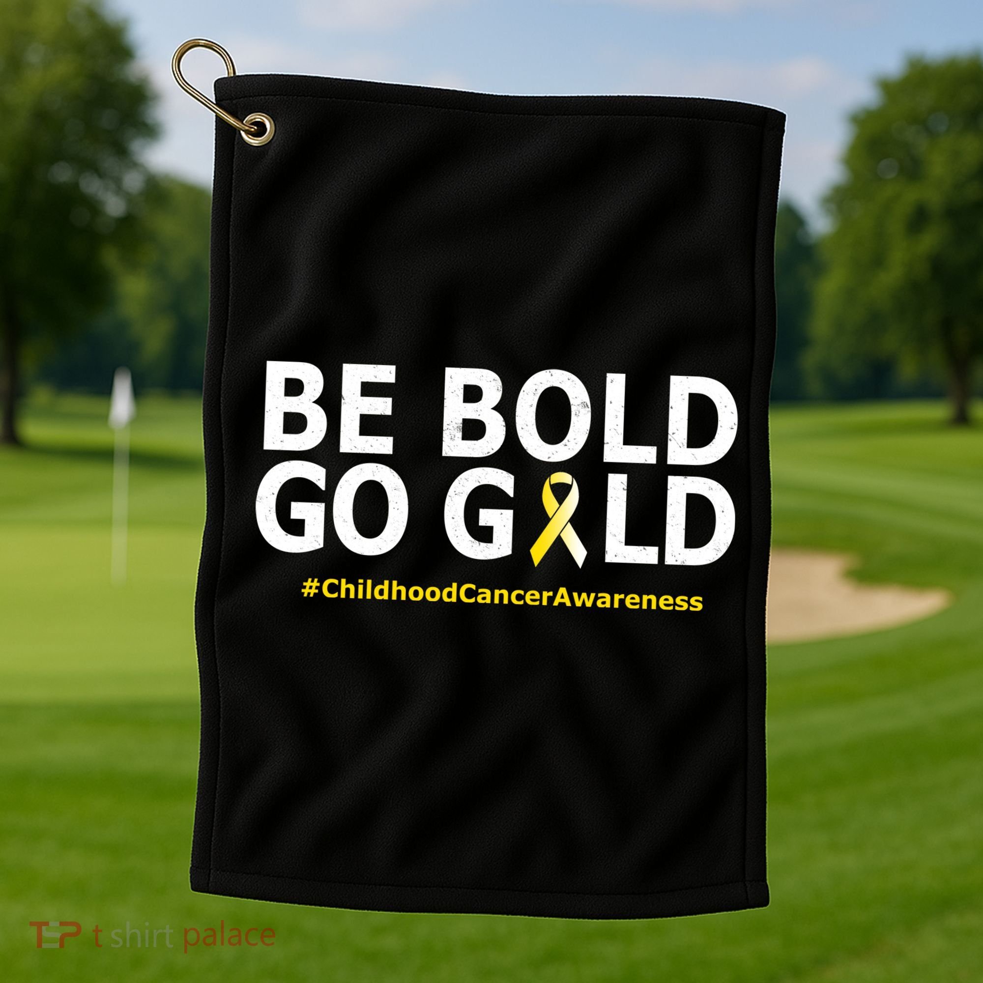 Be The Gold Childhood Cancer Awareness Golf Towel