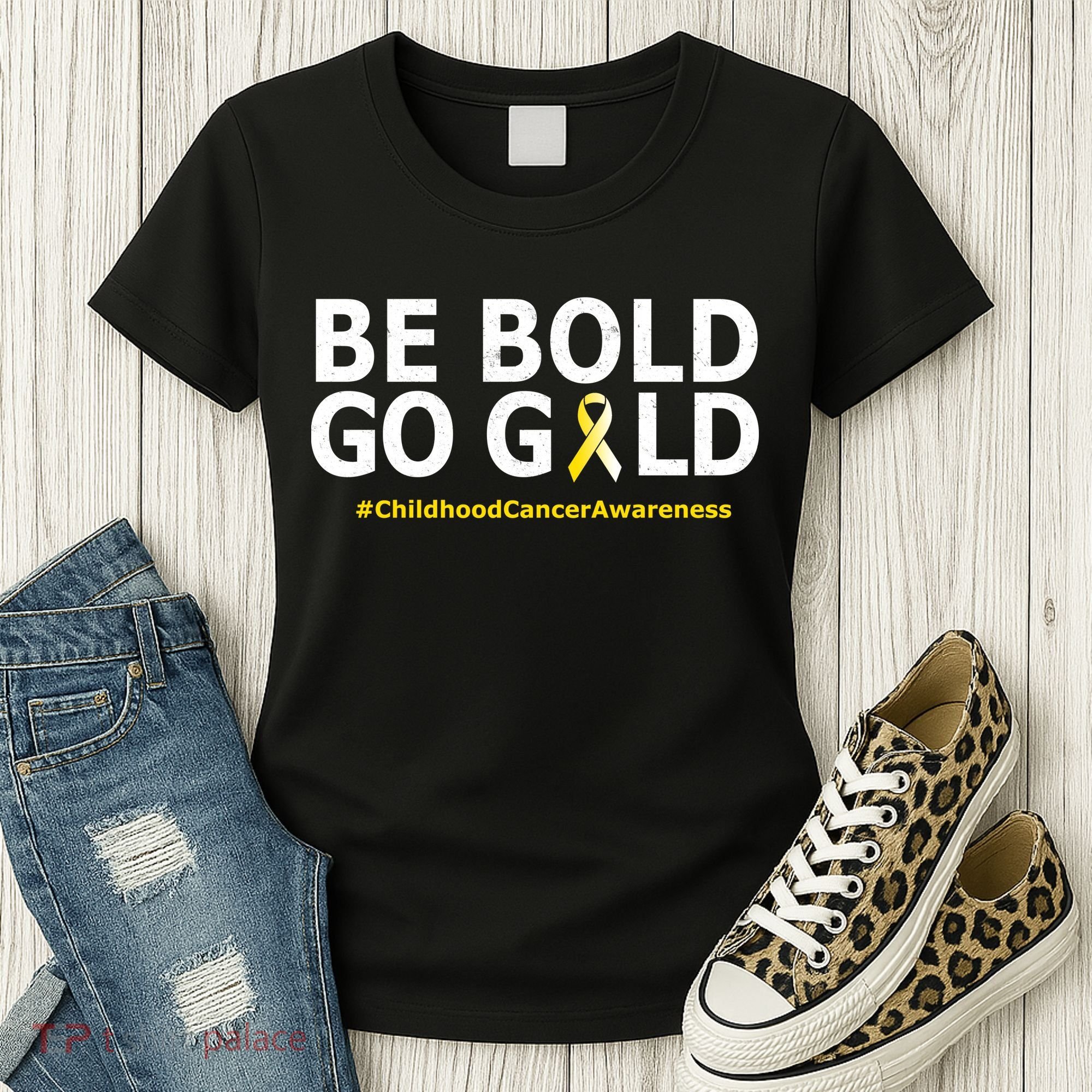 Be The Gold Childhood Cancer Awareness Women's T-Shirt