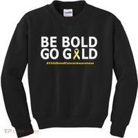 Be The Gold Childhood Cancer Awareness Kids Sweatshirt thumb 0