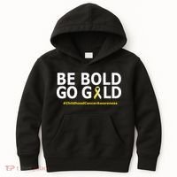 Be The Gold Childhood Cancer Awareness Kids Hoodie thumb 0