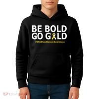 Be The Gold Childhood Cancer Awareness Kids Hoodie thumb 4