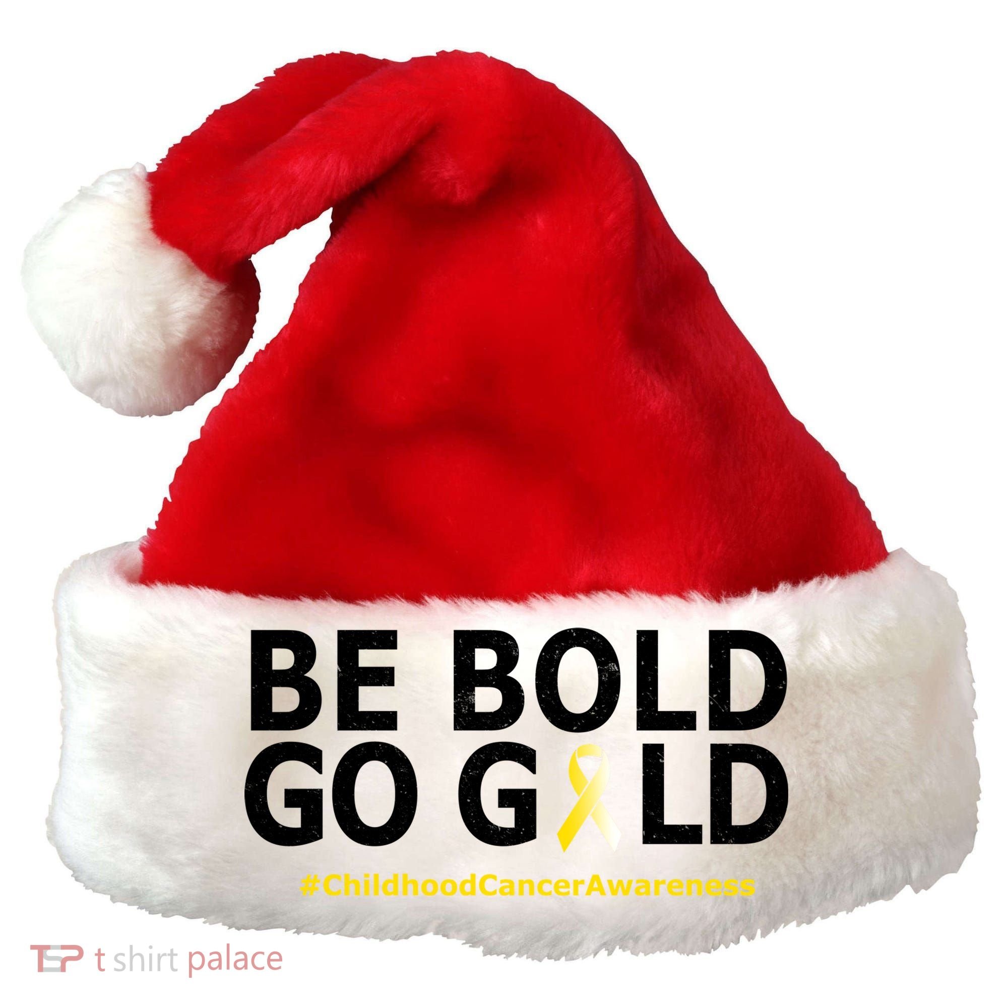Be The Gold Childhood Cancer Awareness Santa Hat