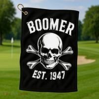 Boomer Est 1947 Baby Boomer Generation Golf Towel thumb 1