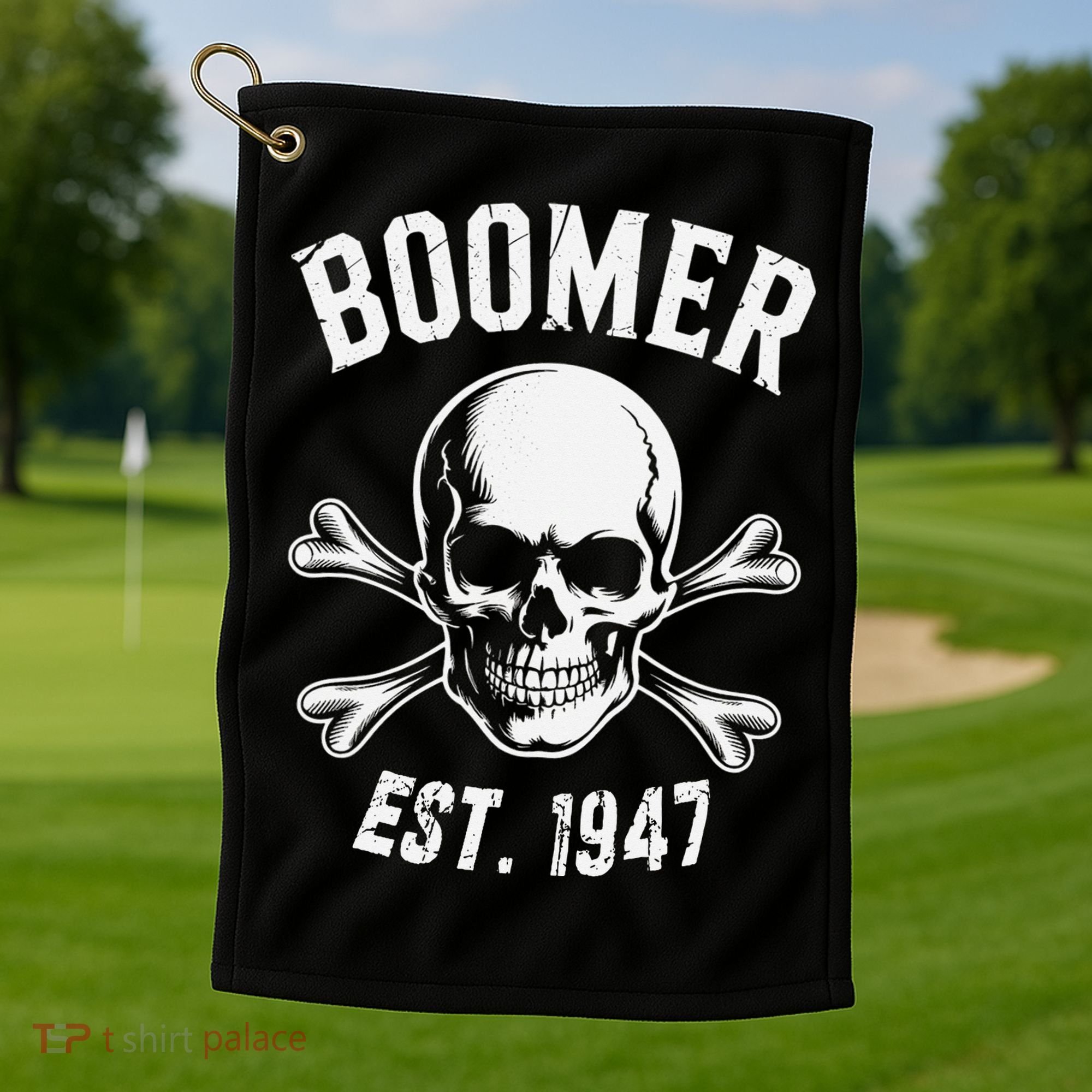 Boomer Est 1947 Baby Boomer Generation Golf Towel