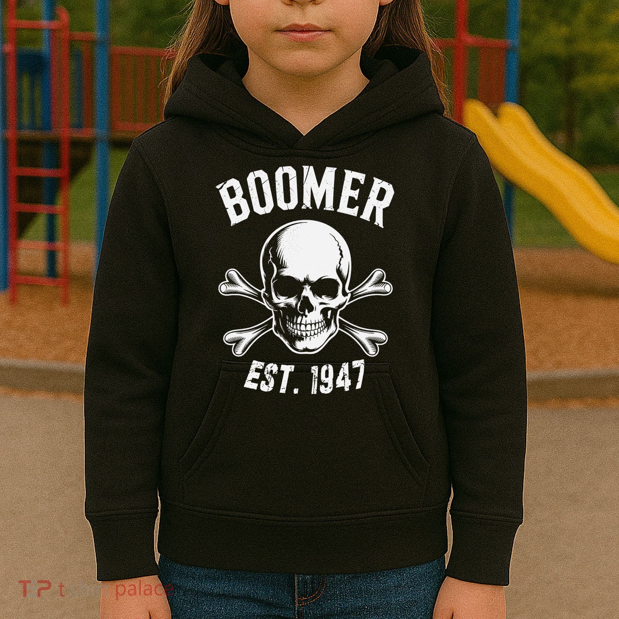 Boomer Est 1947 Baby Boomer Generation Kids Hoodie