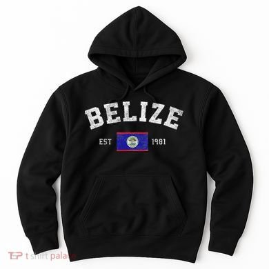 Belize Est. 1981 Belizean Flag Independence Day Hoodie