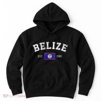 Belize Est. 1981 Belizean Flag Independence Day Hoodie thumb 0
