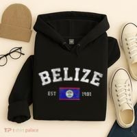 Belize Est. 1981 Belizean Flag Independence Day Hoodie thumb 4