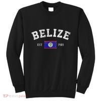 Belize Est. 1981 Belizean Flag Independence Day Sweatshirt thumb 0
