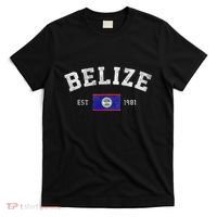 Belize Est. 1981 Belizean Flag Independence Day T-Shirt thumb 0