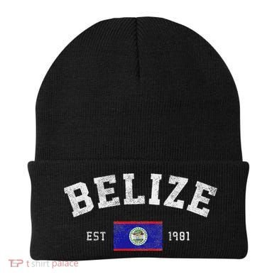 Belize Est. 1981 Belizean Flag Independence Day Beanie