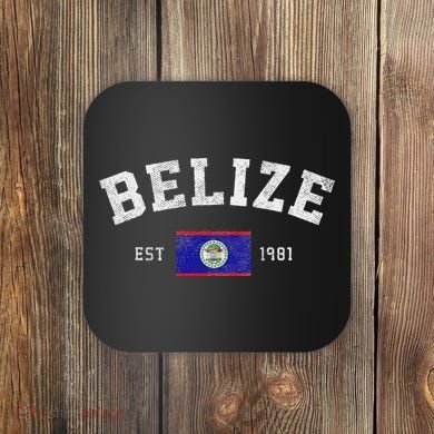 Belize Est. 1981 Belizean Flag Independence Day Coaster