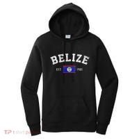 Belize Est. 1981 Belizean Flag Independence Day Women's Hoodie thumb 0