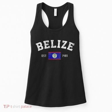 Belize Est. 1981 Belizean Flag Independence Day Women's Tank Top