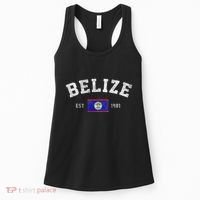 Belize Est. 1981 Belizean Flag Independence Day Women's Tank Top thumb 0