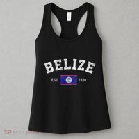 Belize Est. 1981 Belizean Flag Independence Day Women's Tank Top thumb 3