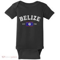 Belize Est. 1981 Belizean Flag Independence Day Baby Bodysuit thumb 0