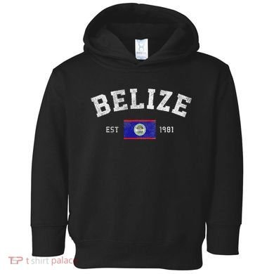 Belize Est. 1981 Belizean Flag Independence Day Toddler Hoodie