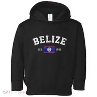 Belize Est. 1981 Belizean Flag Independence Day Toddler Hoodie thumb 0