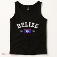 Belize Est. 1981 Belizean Flag Independence Day Tank Top thumb 2