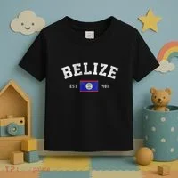 Belize Est. 1981 Belizean Flag Independence Day Toddler T-Shirt thumb 3