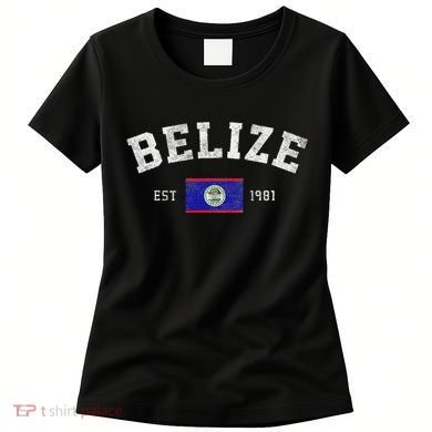 Belize Est. 1981 Belizean Flag Independence Day Women's T-Shirt