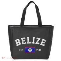 Belize Est. 1981 Belizean Flag Independence Day Tote Bag thumb 0