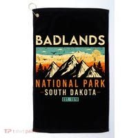 Badlands Est. 1978 O South Dakota National Park Golf Towel thumb 0