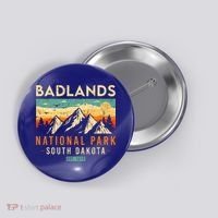 Badlands Est. 1978 O South Dakota National Park Button thumb 0