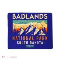 Badlands Est. 1978 O South Dakota National Park Mousepad thumb 0