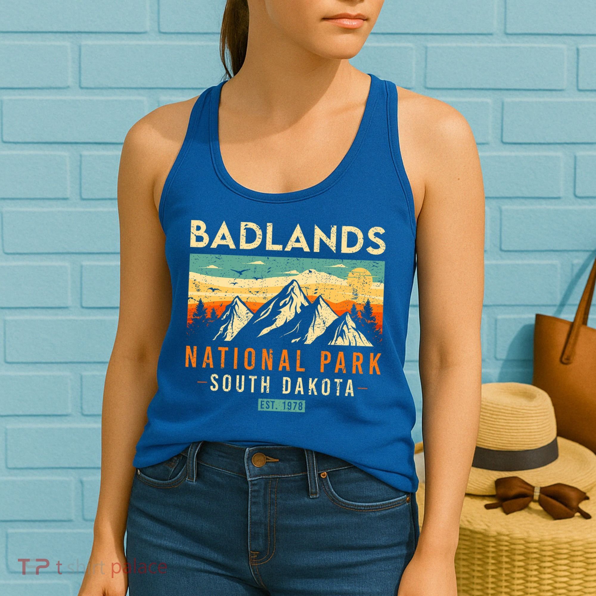 Badlands Est. 1978 O South Dakota National Park Women's Tank Top