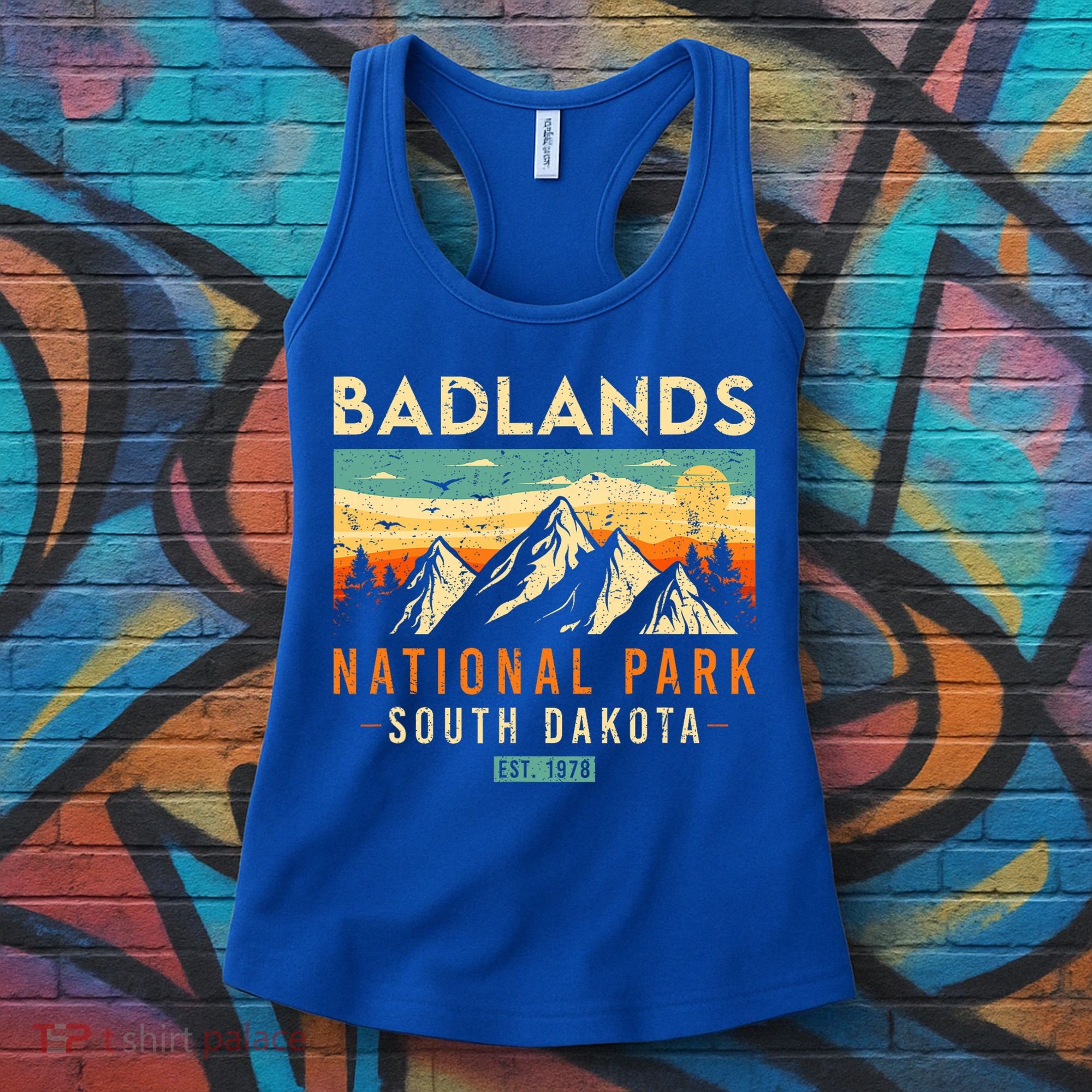 Badlands Est. 1978 O South Dakota National Park Women's Tank Top