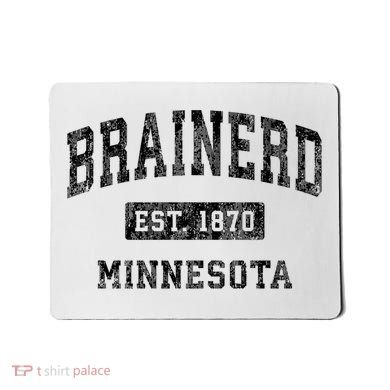 Brainerd Est 1870 Minnesota Mn Vintage Established Sports Design Mousepad