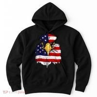 Bald Eagle 4th of July American Flag Patriotic Freedom USA Hoodie thumb 0