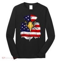 Bald Eagle 4th of July American Flag Patriotic Freedom USA Long Sleeve Shirt thumb 0