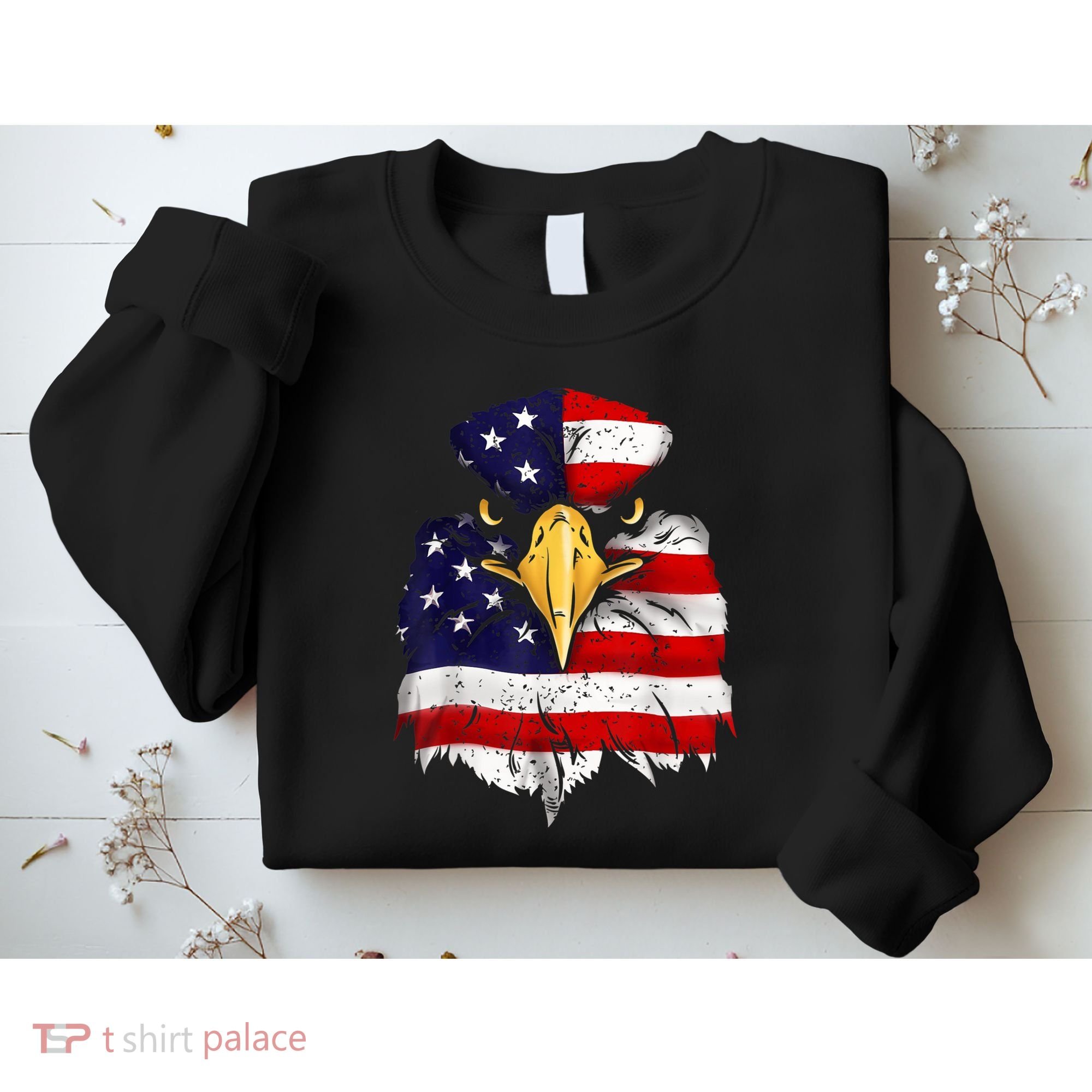 Bald Eagle 4th of July American Flag Patriotic Freedom USA Sweatshirt