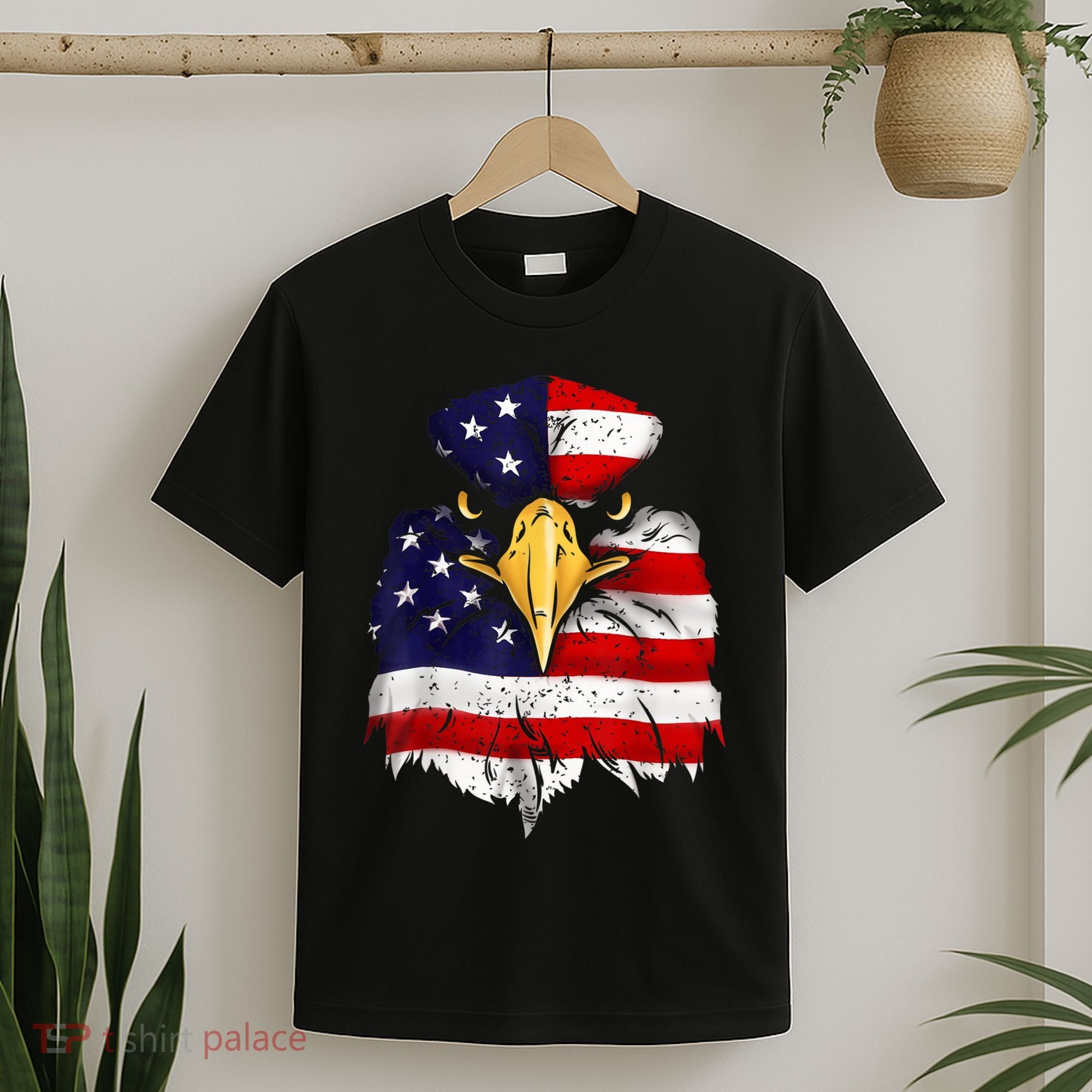 Bald Eagle 4th of July American Flag Patriotic Freedom USA T-Shirt