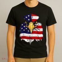Bald Eagle 4th of July American Flag Patriotic Freedom USA T-Shirt thumb 3
