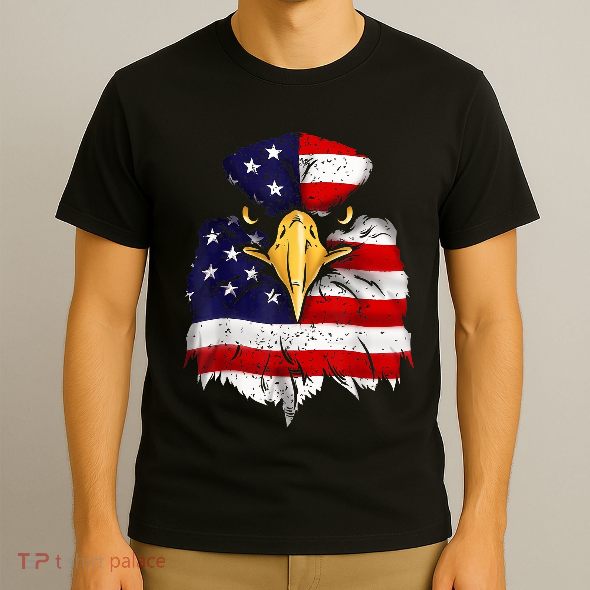 Bald Eagle 4th of July American Flag Patriotic Freedom USA T-Shirt