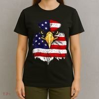 Bald Eagle 4th of July American Flag Patriotic Freedom USA T-Shirt thumb 4