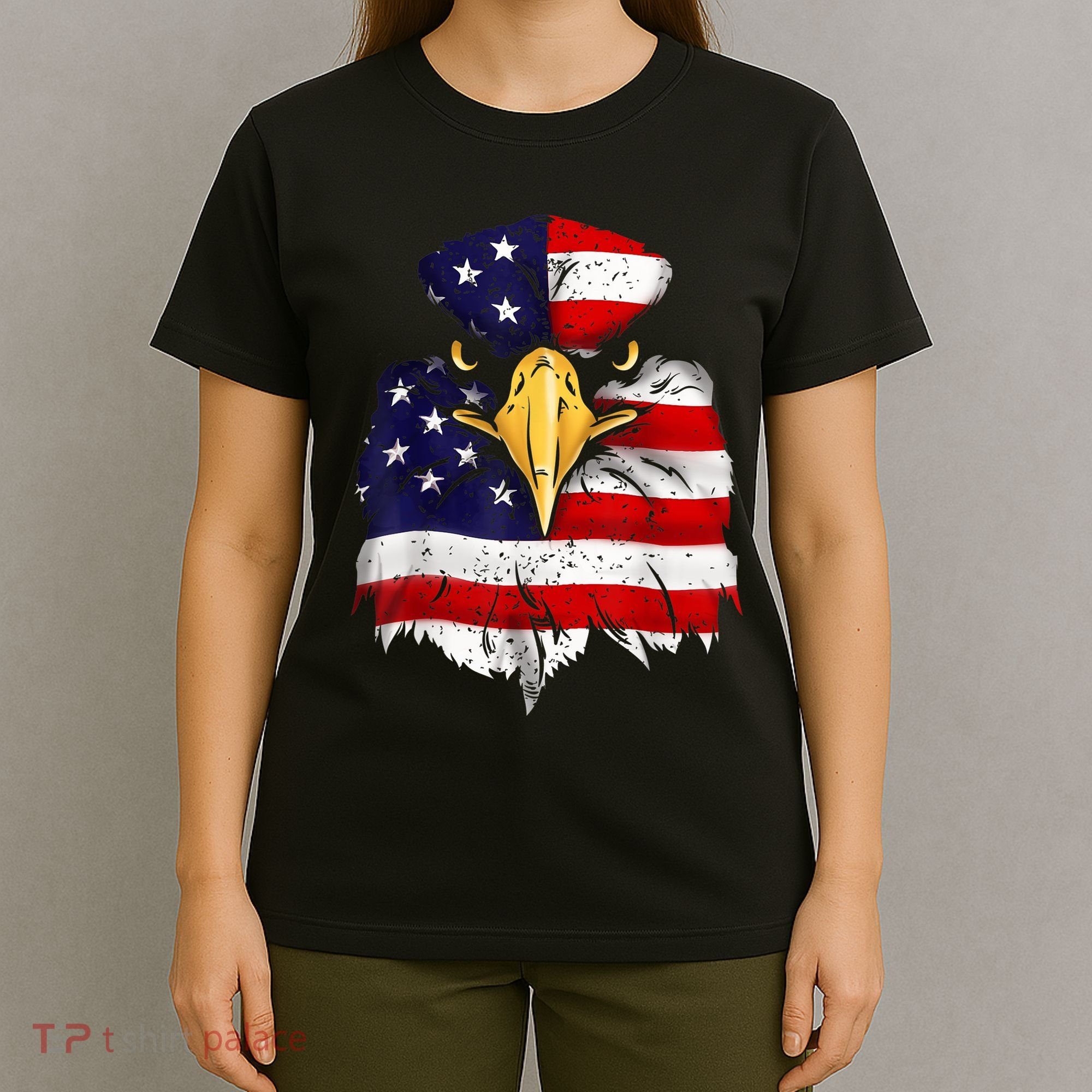 Bald Eagle 4th of July American Flag Patriotic Freedom USA T-Shirt