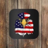 Bald Eagle 4th of July American Flag Patriotic Freedom USA Coaster thumb 0