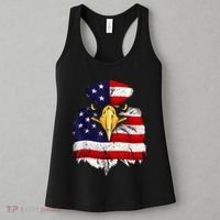 Bald Eagle 4th of July American Flag Patriotic Freedom USA Women's Tank Top thumb 3