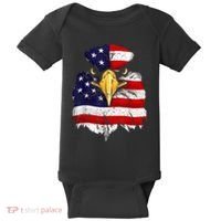 Bald Eagle 4th of July American Flag Patriotic Freedom USA Baby Bodysuit thumb 0