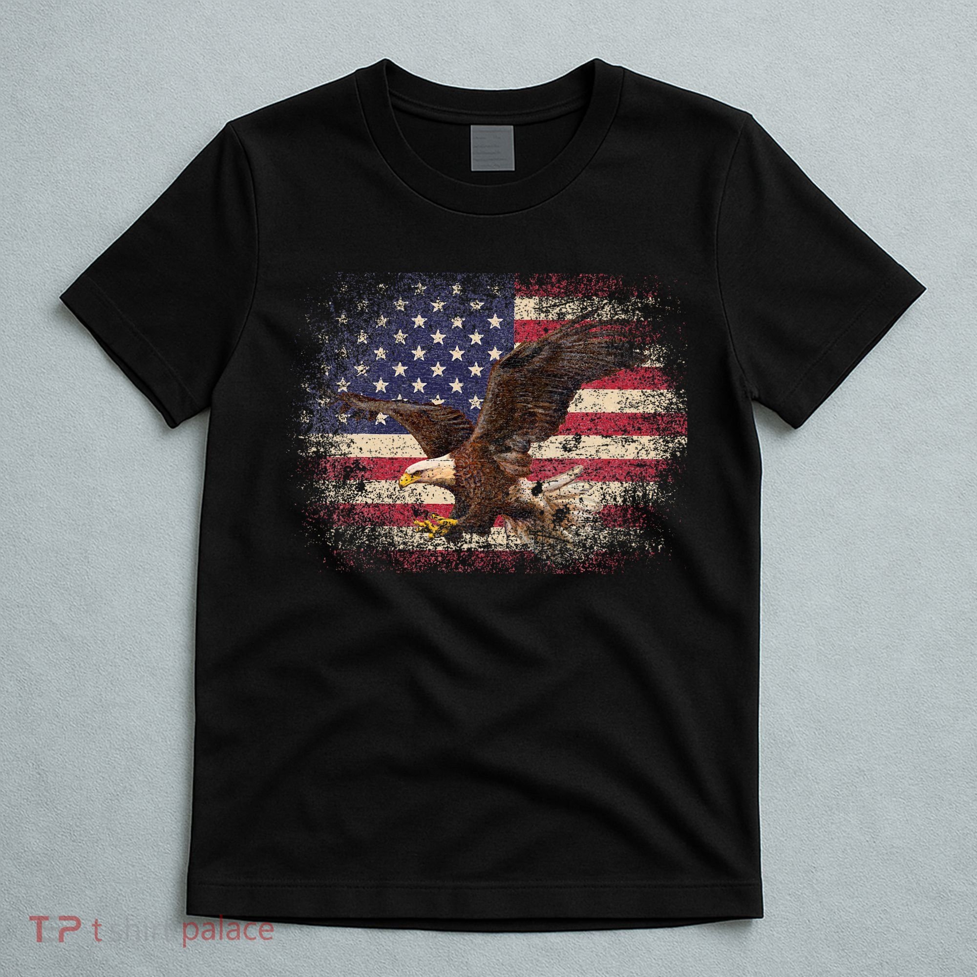 Bald Eagle 4th Of July Christmas Gift American Flag Country T-Shirt