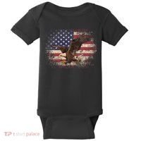 Bald Eagle 4th Of July Christmas Gift American Flag Country Baby Bodysuit thumb 0